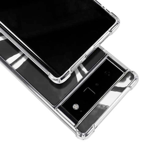 Black Marble Ink Google Pixel 6 Clear Case